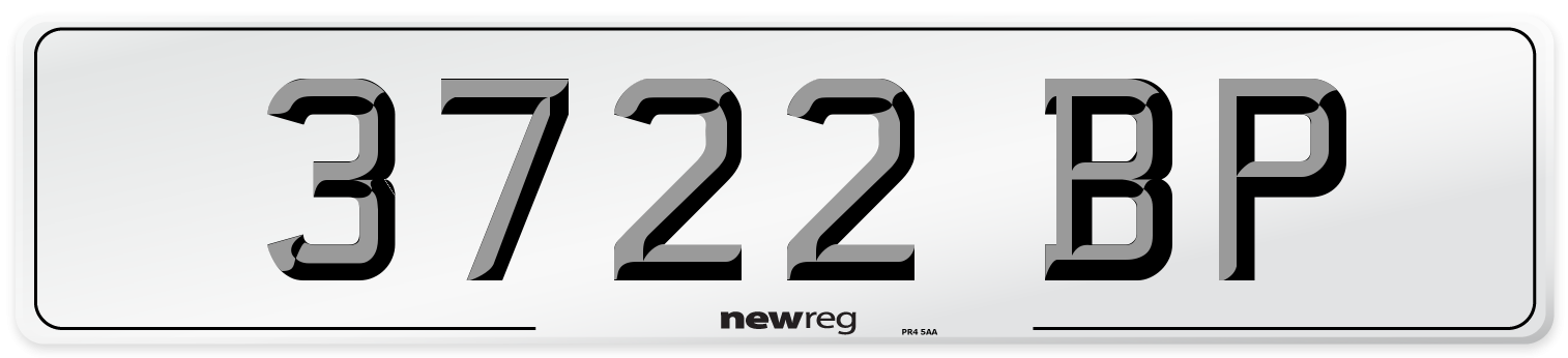 3722 BP Number Plate from New Reg